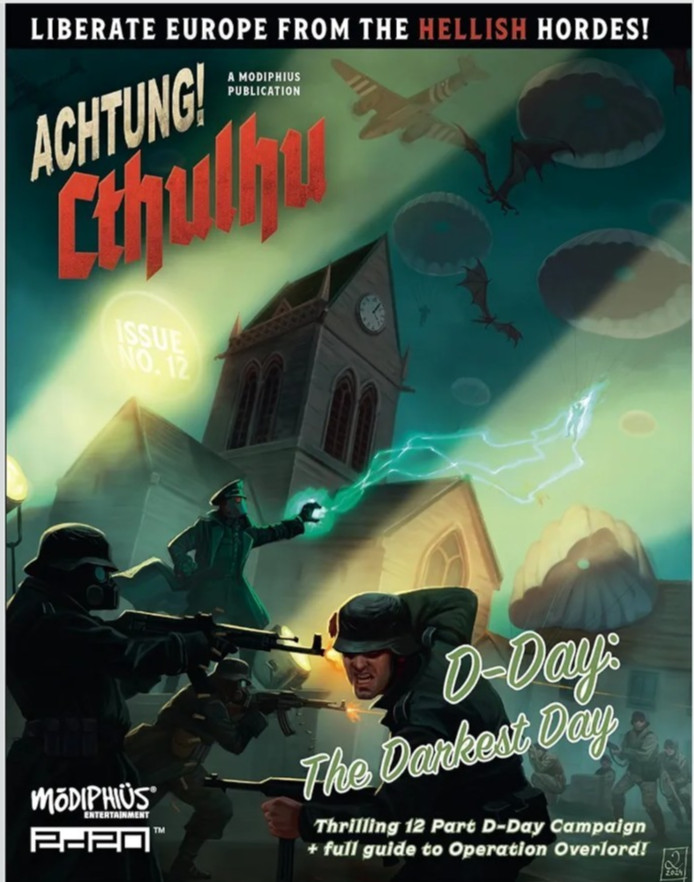 Achtung! Cthulhu 2d20 D-Day: The Darkest Day RPG Role Playing Game Book As-Is