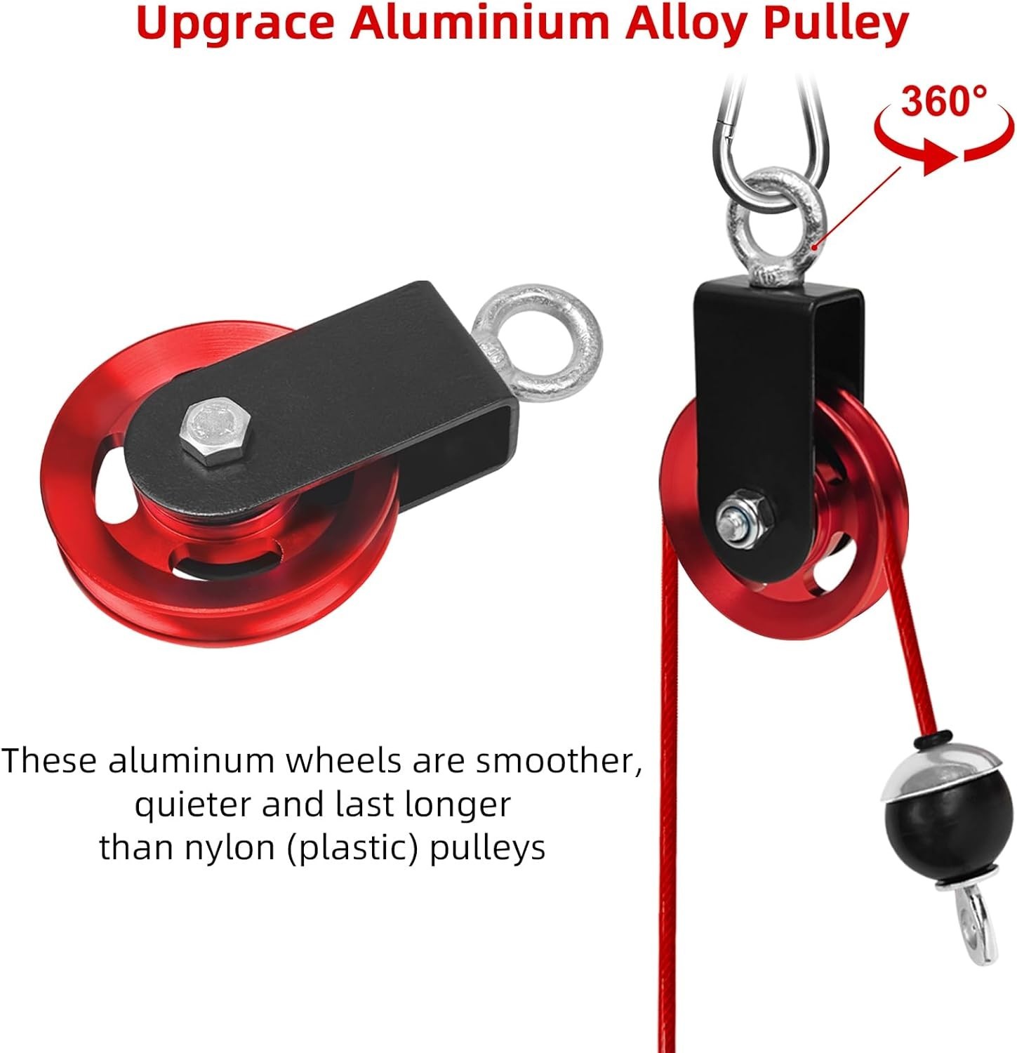 Home Gym Cable Machine Pulley System - Black