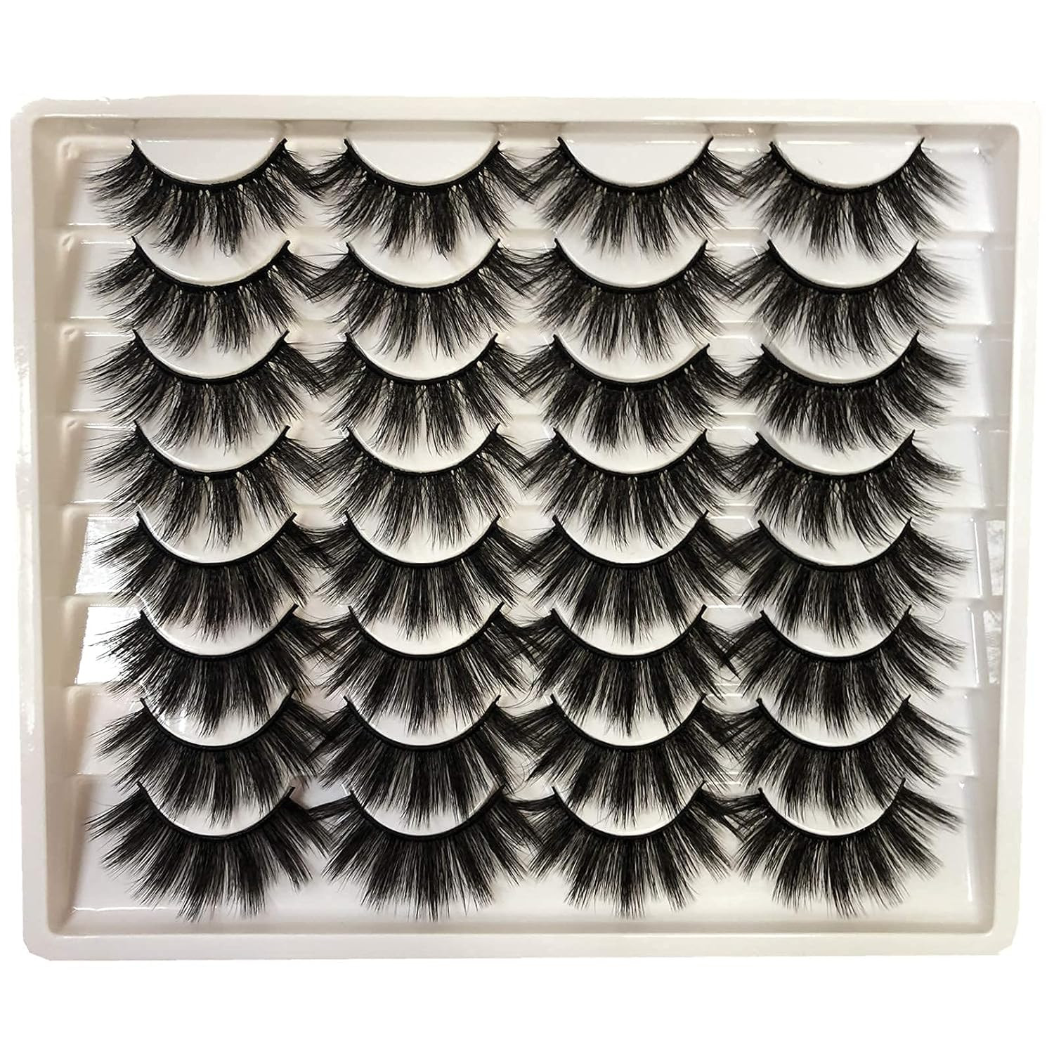 False Eyelashes 20MM Thick Mink Lashes Pack 16 Pairs Dramatic Fake Eyelashes 2 S