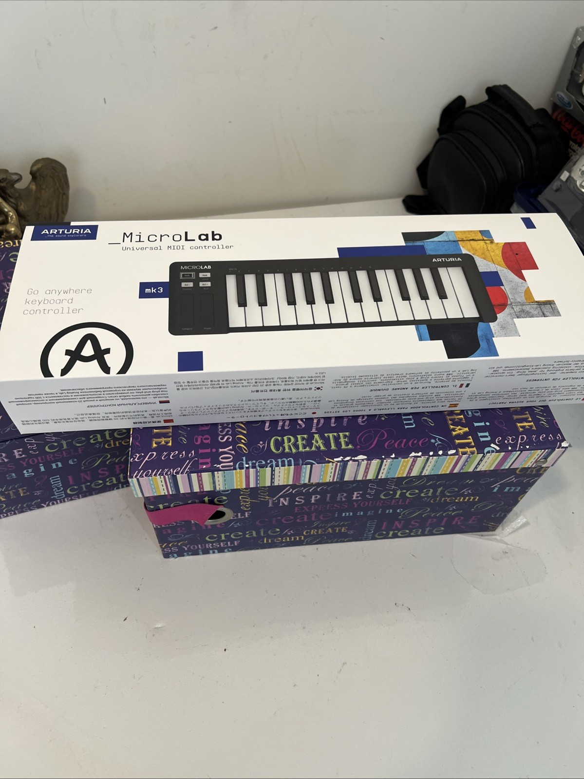 Arturia MICROLAB-MK3 Universal Midi Controller for Music Production USB -Black