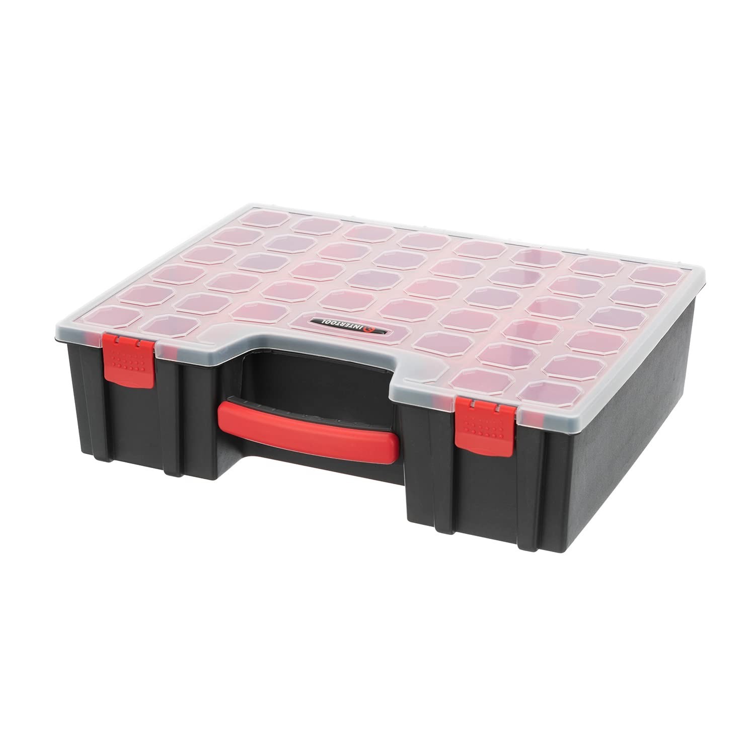 Portable Hardware Organizer with 8 Deep Bins - Tool Storage Box for Nuts, Bolts,
