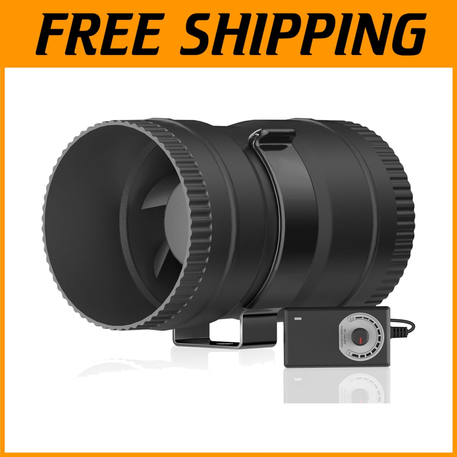 Quiet 3" Inline Duct Fan with Speed Controller
