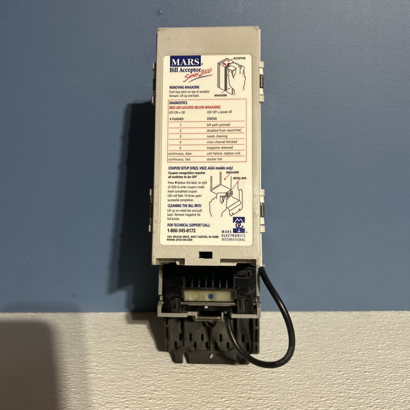 Mei Mars VN2501 U5 Bill Validator Acceptor $1 110V Used