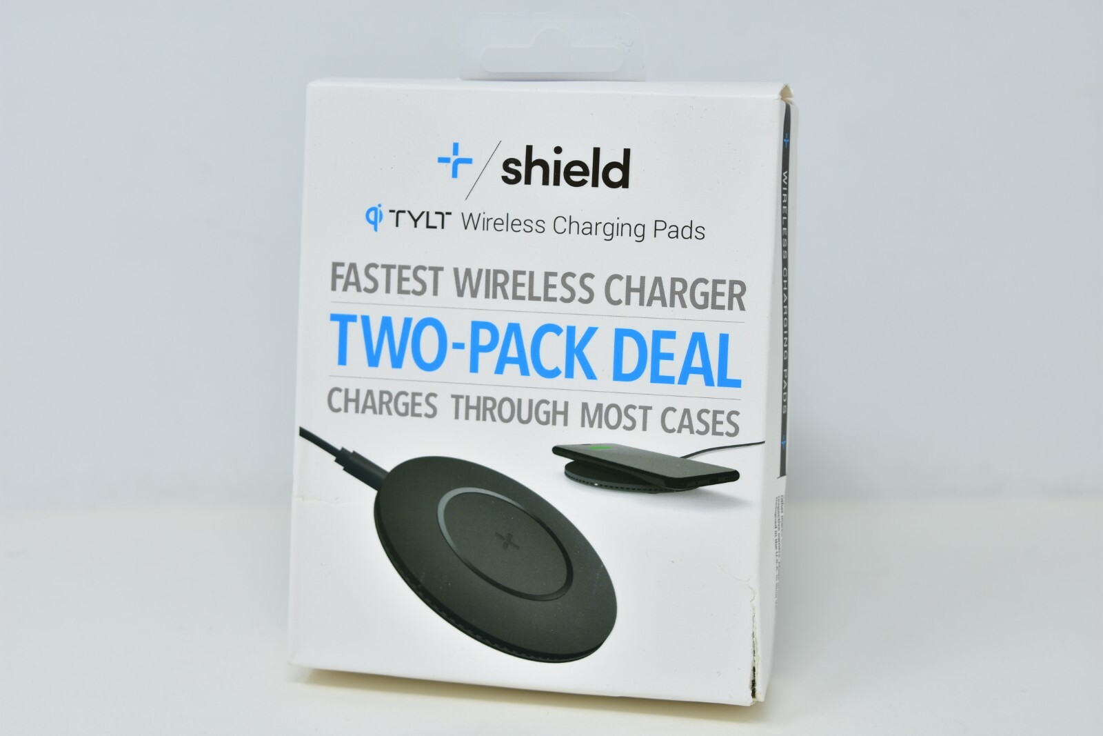 TYLT Shield 10W Slim Fastest TWO Pack Wireless Charging Pads for iPhone Galaxy