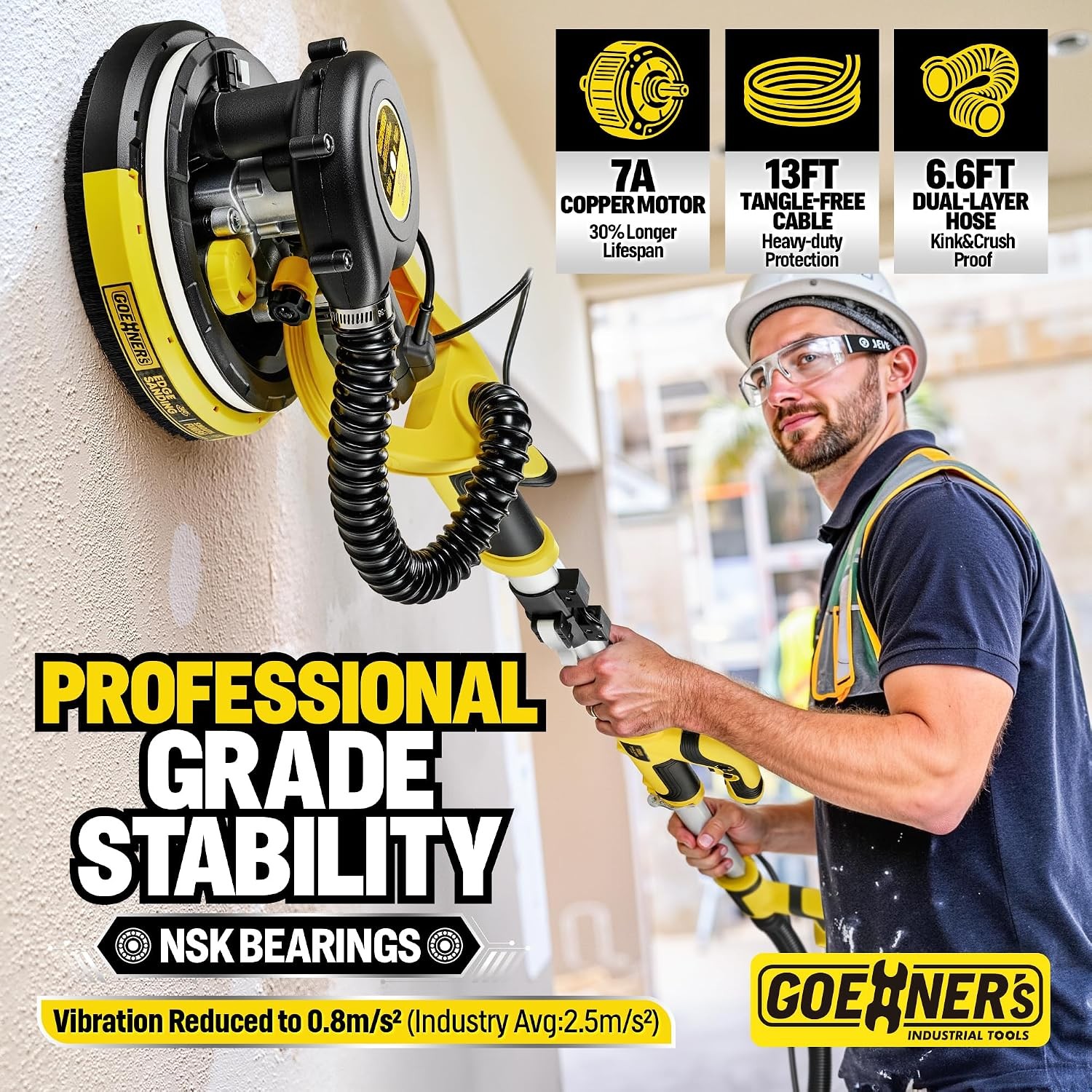 99% Dust-Free Drywall Sander Vacuum Dust Collection