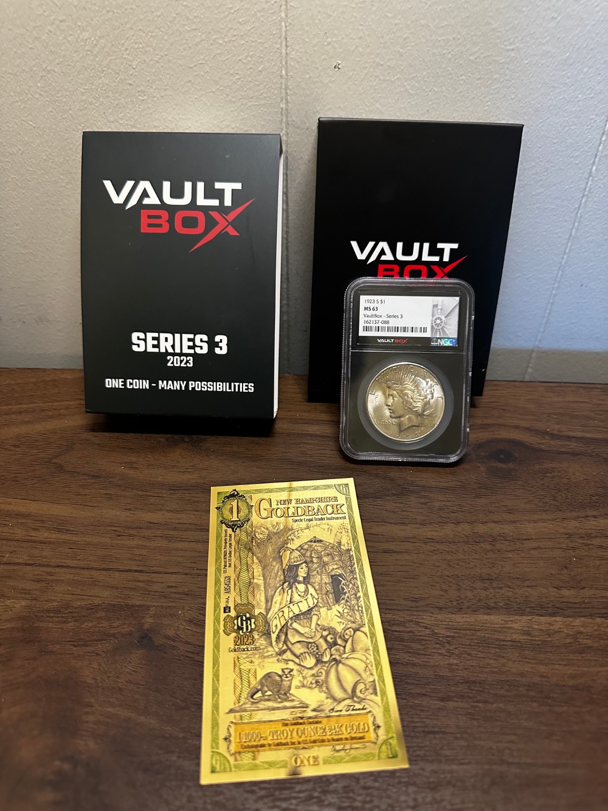 1923-S Peace Silver Dollar $1 NGC MS63 - Vault Box Series 3