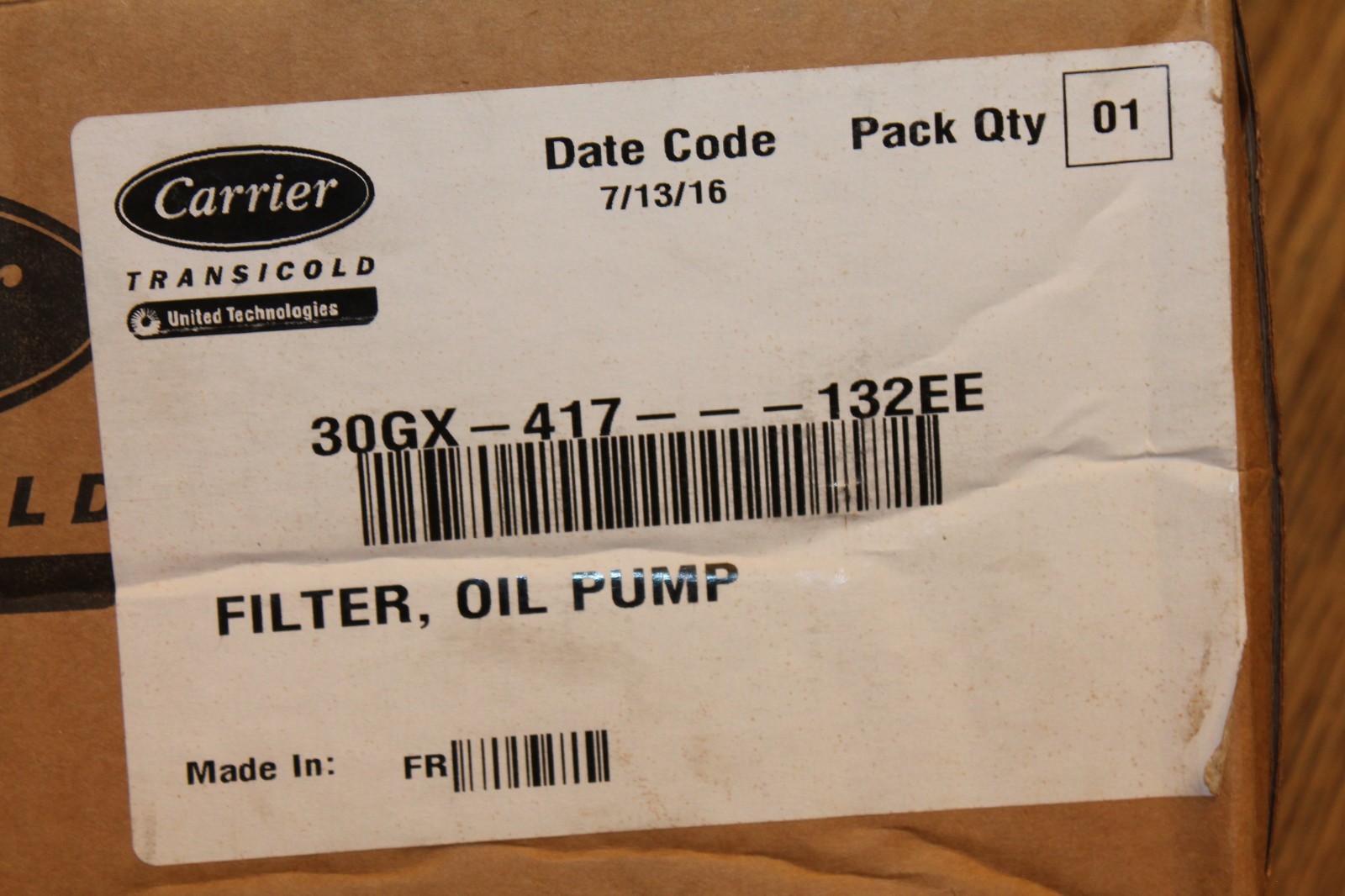 AOCFH1 Carrier Oil Filter 30GX-417-132 Chiller 30GX417132 30HXC 30GX SPORLAN