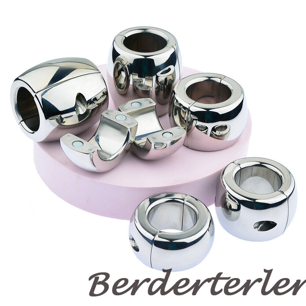 Magnetic Ball Stretcher Scrotum Penis Rings Weight Heavy Duty Stainless Steel