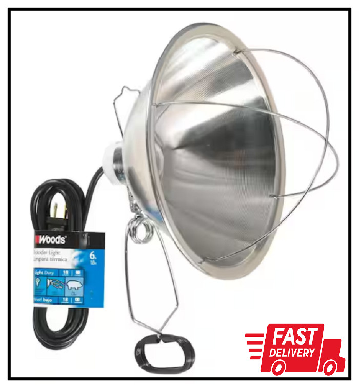 300-Watt 6 ft. Brooder Clamp Work Light with Reflector and Bulb Guard