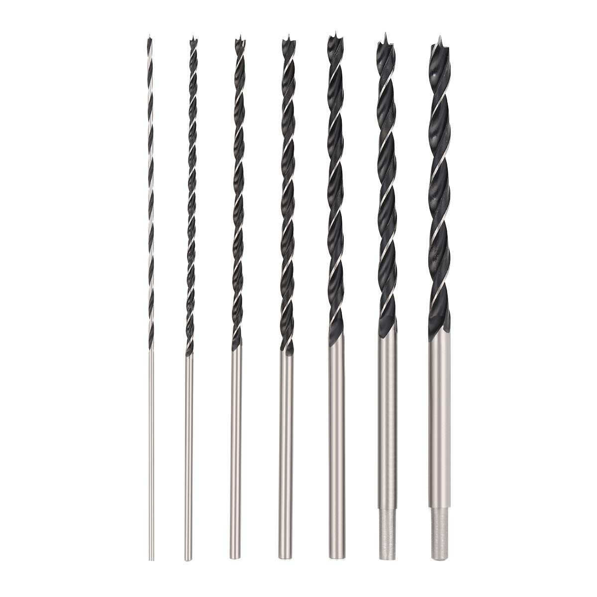 Extra Long Brad Point Drill Bit Set - 12" Carbon Steel Wood Drill Bit