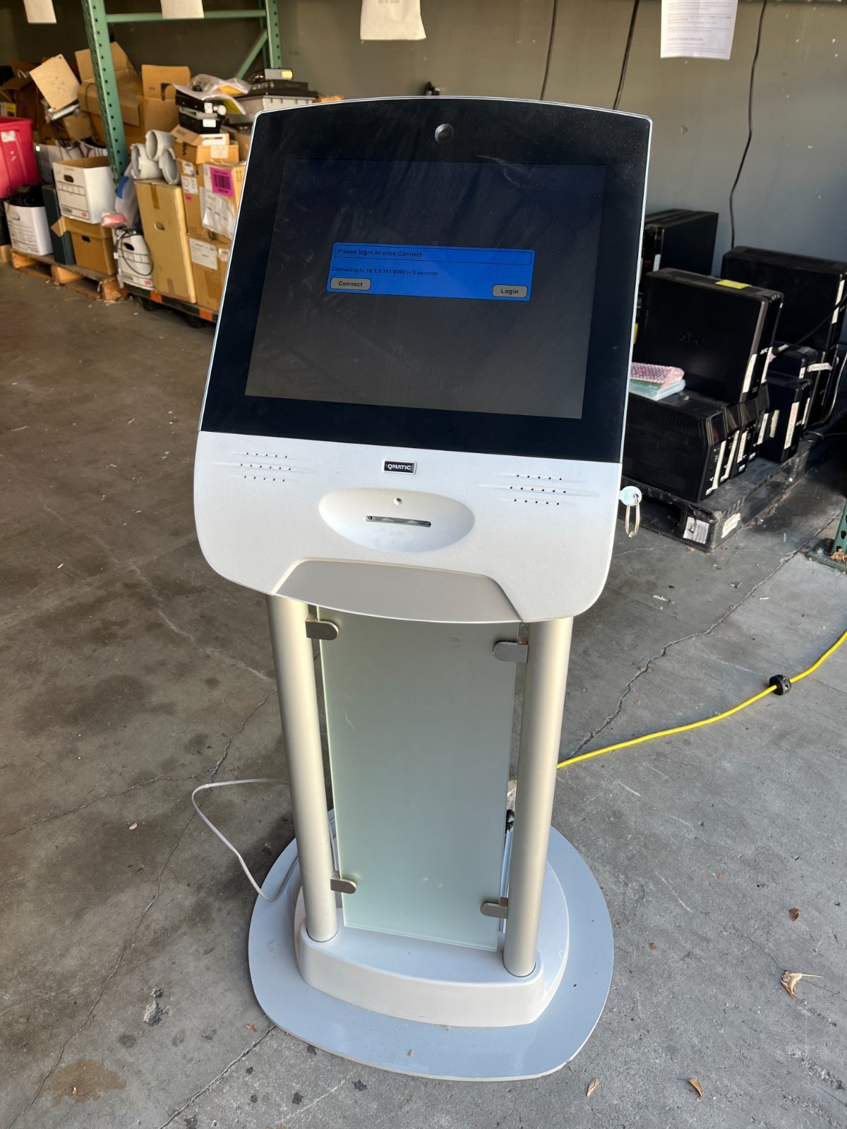 QMATIC Vision Duet R2 10214108 17" Kiosk with stand & Built-In Printer