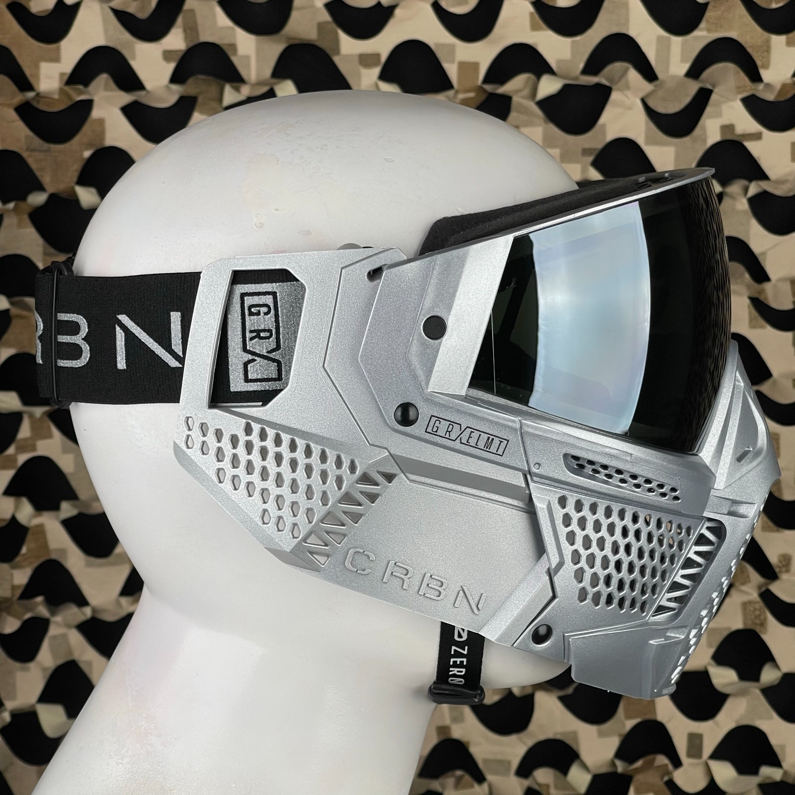 NEW Carbon CRBN Zero GRX Paintball Mask (More Coverage) - ELMT Silver