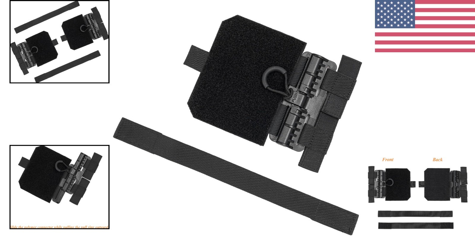 Versatile MOLLE Vest Quick Disconnect Hook & Loop Accessory for Training