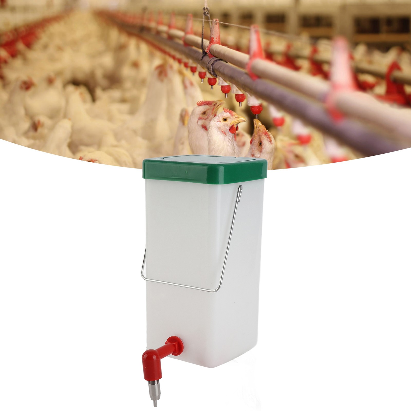 Hanging Chicken Nipple Waterer 1L Leak Proof Poultry Drinker