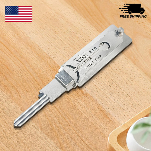 2-in-1 Stainless Steel Key Decoder SS001 PRO Lock Decoder Repair Tools-(1pc)*