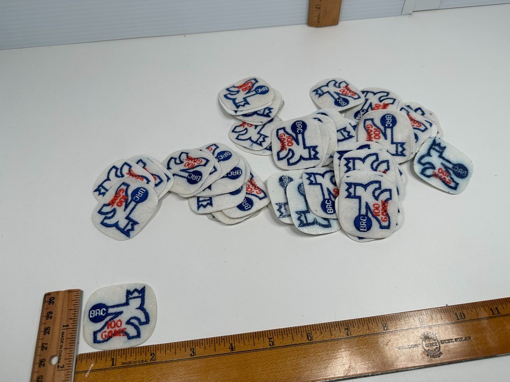 Vintage Mix BOWLING Patches BRC Game Embroidered Lot 23 Unused Iron-On? Sew-On?