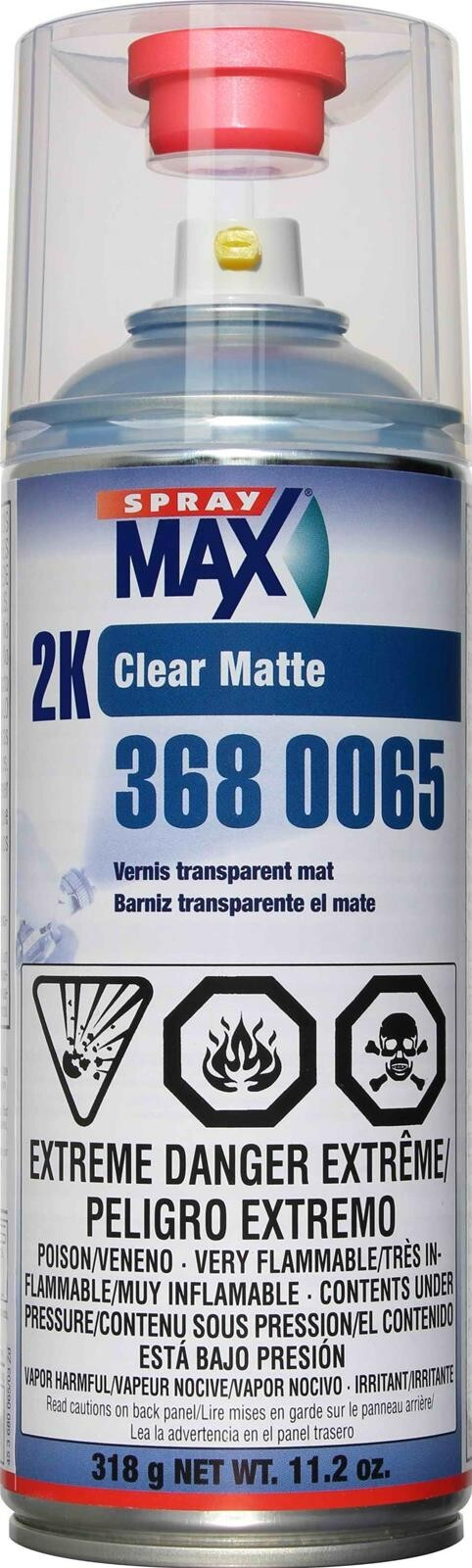 SprayMax 3680065 2K Matte Clear Coat 400 ml Aerosol Spray Can