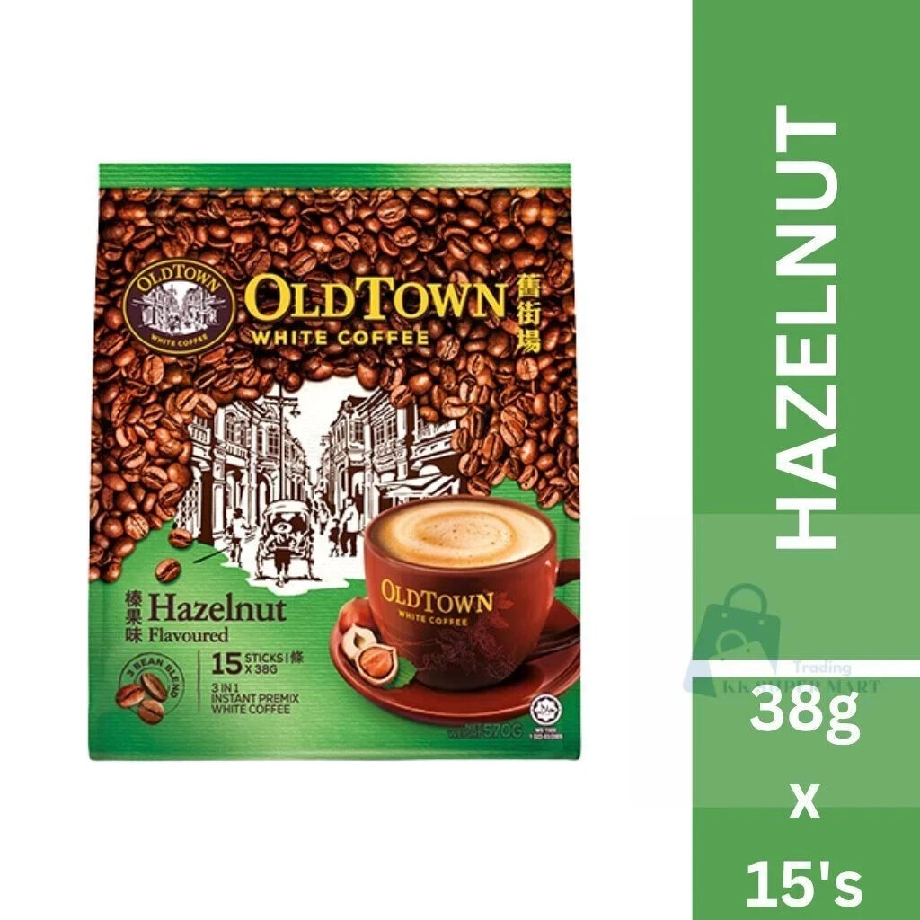 1x Old Town 3 in 1 Instant Hazelnut White Coffee (15 Sticks x 35g)FREE SHIPPING