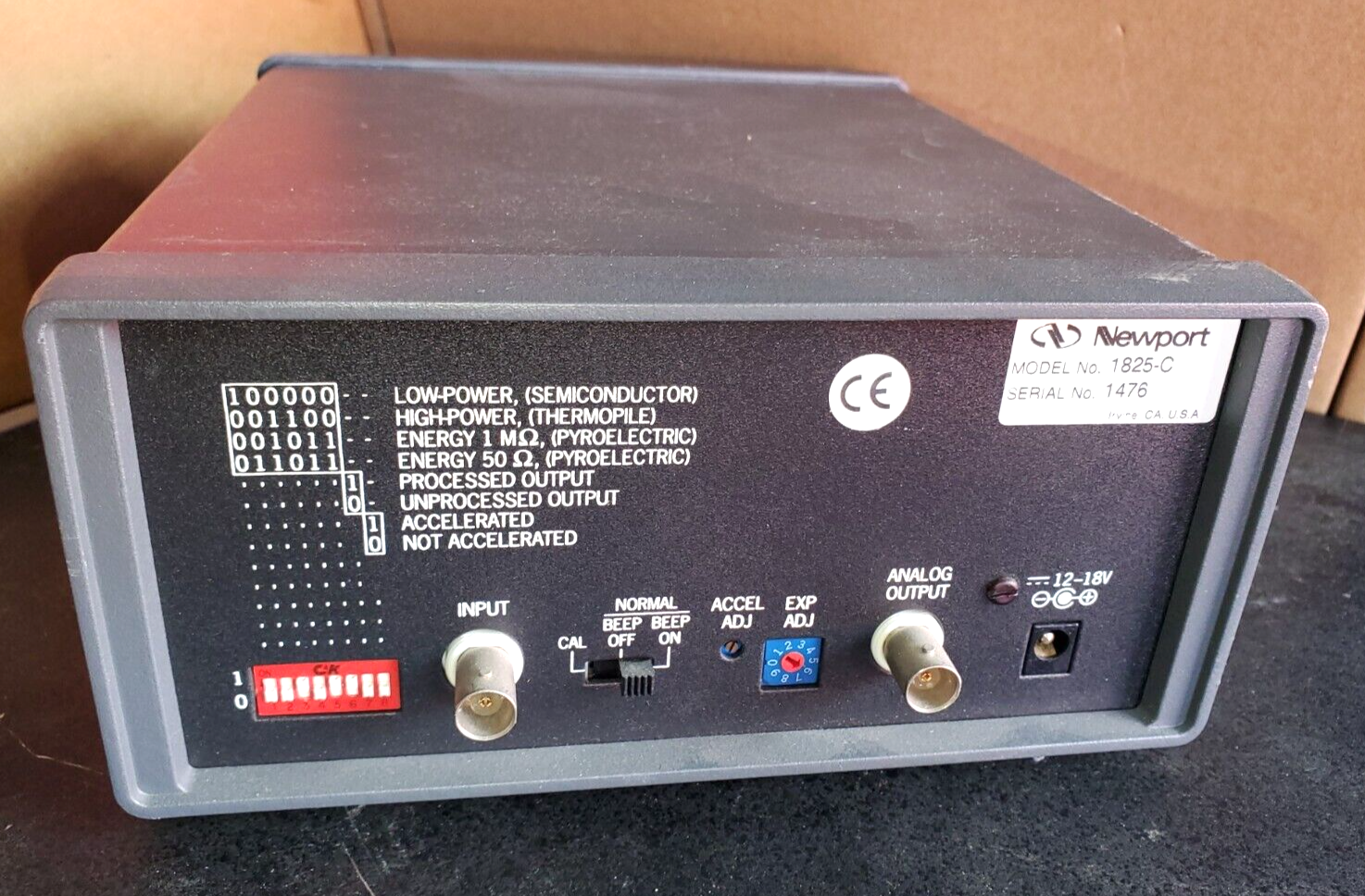 1825-C Newport Optical Power / Energy Meter
