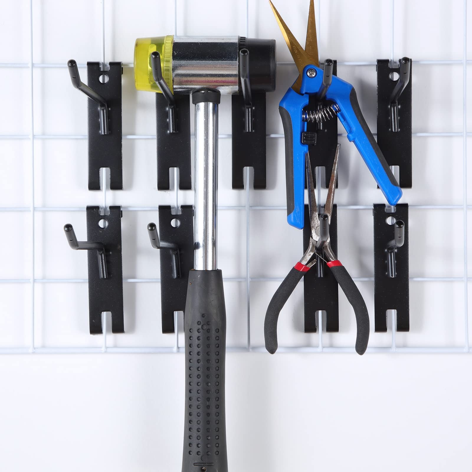 50 Pcs 4/6/8/10 Inch Gridwall Hooks Gridwall Peg Hooks Black Wall Grid Access...