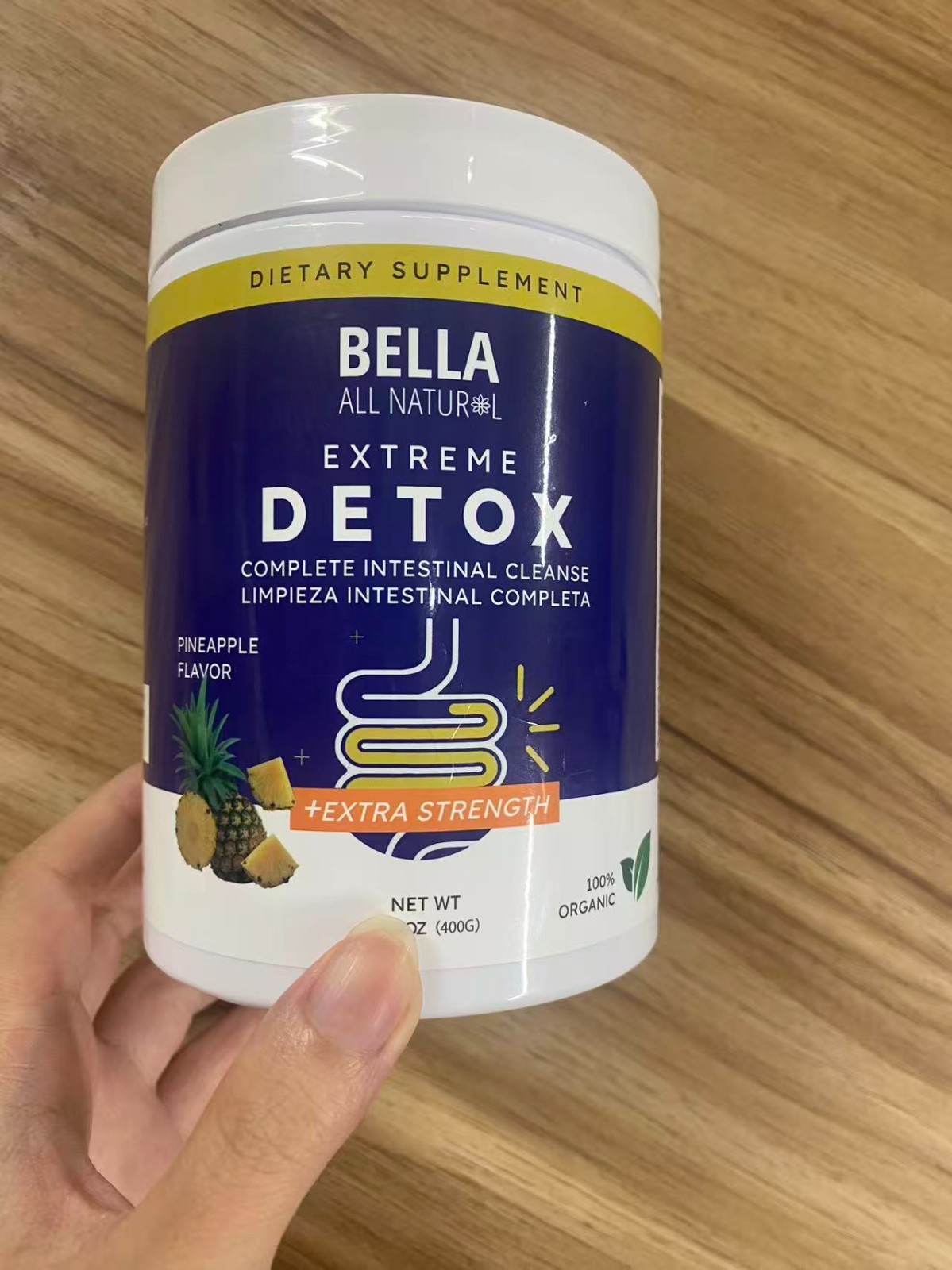 Bella All Natural Extreme Detox Powder- Pineapple Flavor 14.11 oz