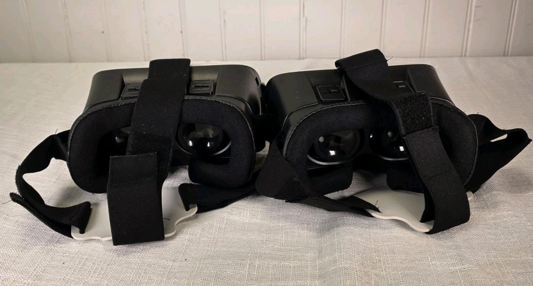 Pair Of 2 3D Virtual Reality VR BOX Glasses Headset