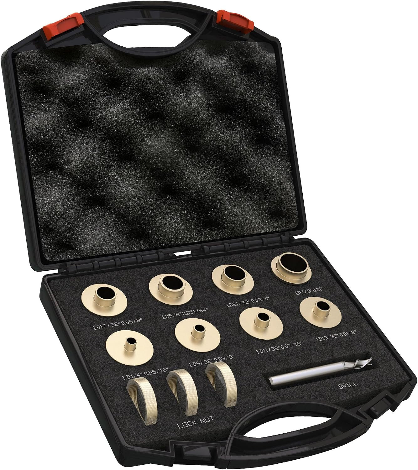 11 Pcs Premium Brass Router Template Guides Set - Fit Any Routers Sub-Base of th