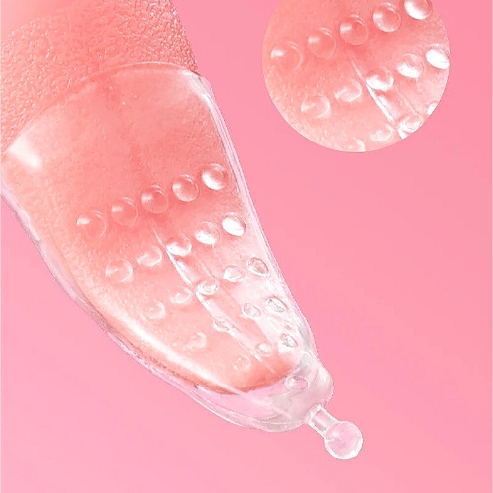 Transparent Natural Flexible Reusable Tongue Latex Condom for Oral Sex Chastity