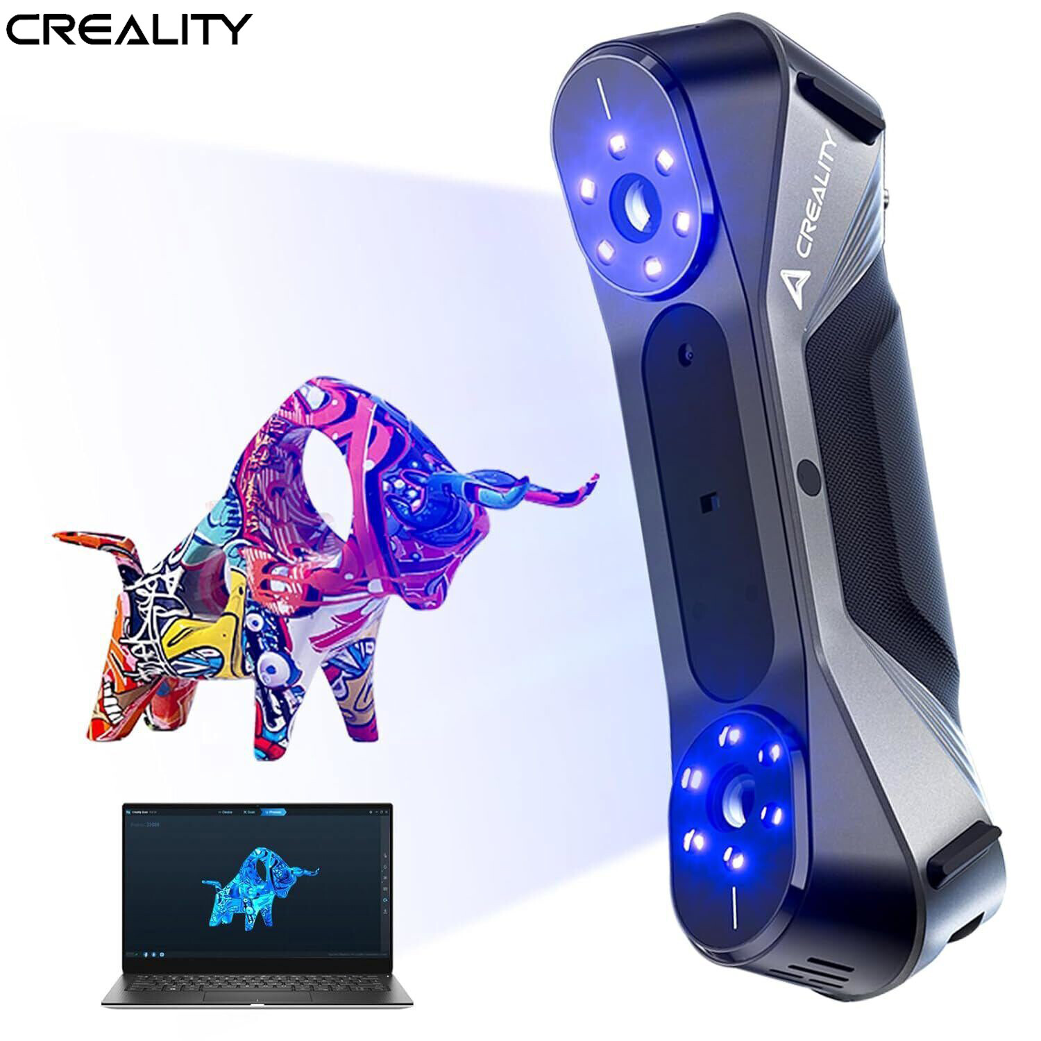 Creality CR-Scan Raptor 3D Scanner 5-2000mm Black/Metal Objects Scanning S8R6