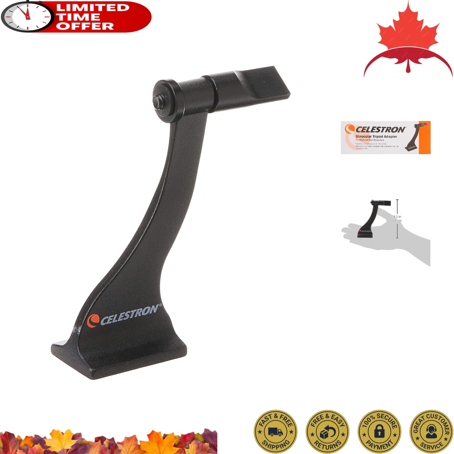 Stable Binocular Tripod Adapter - Mount Your Binocular for Hands-Free Viewing