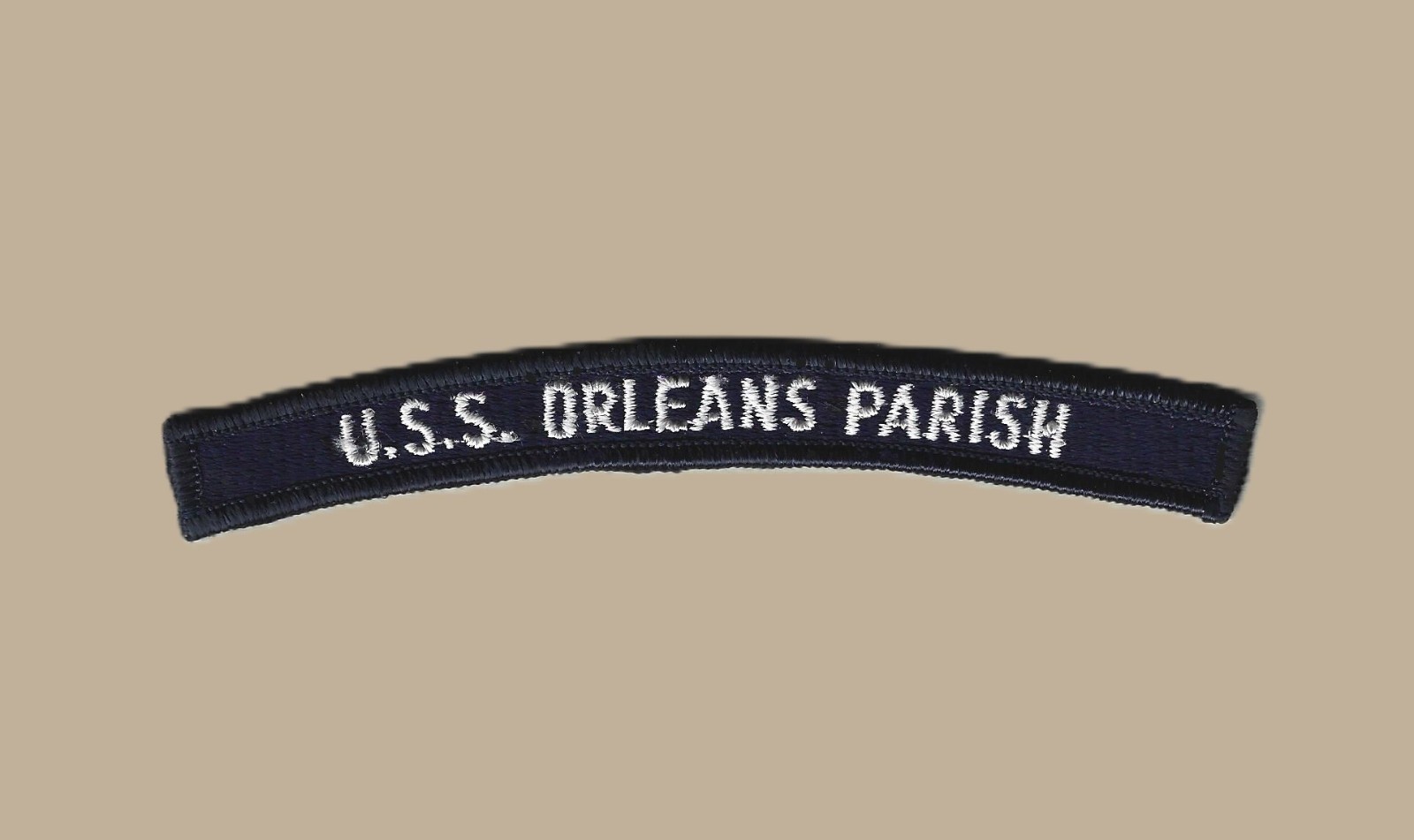 US Navy LST-1069 USS Orleans Parish Tank Landing Ship UIM Rocker Tab (01)