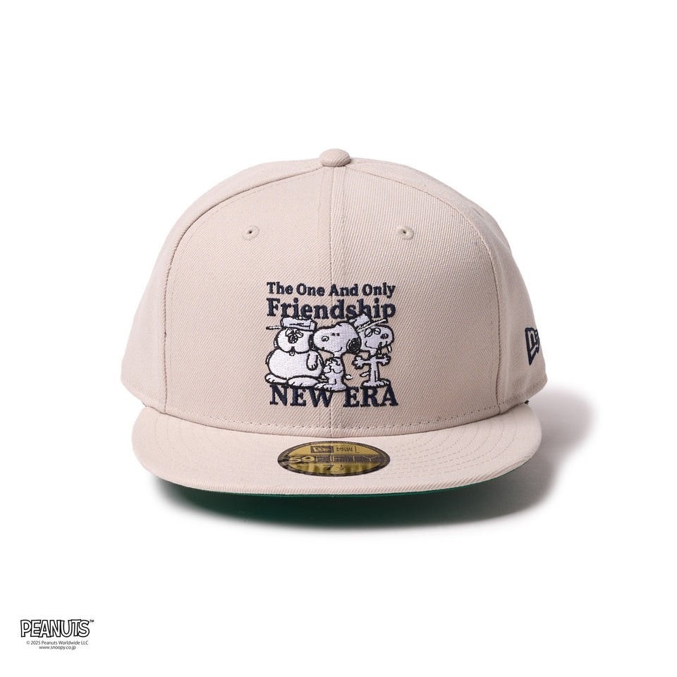 New Era 59FIFTY PEANUTS Collaboration FRIENDSHIP Stone Fitted Cap 14682621