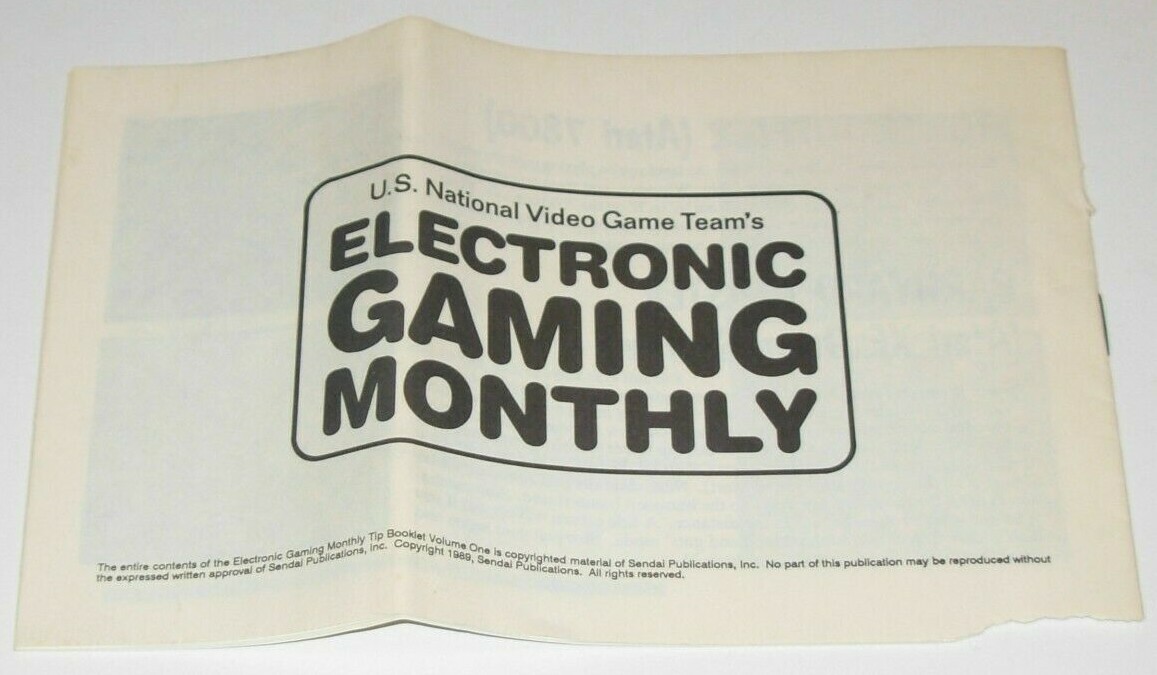 ELECTRONIC GAMING MONTHLY TIP BOOKLET VOLUME ONE VINTAGE