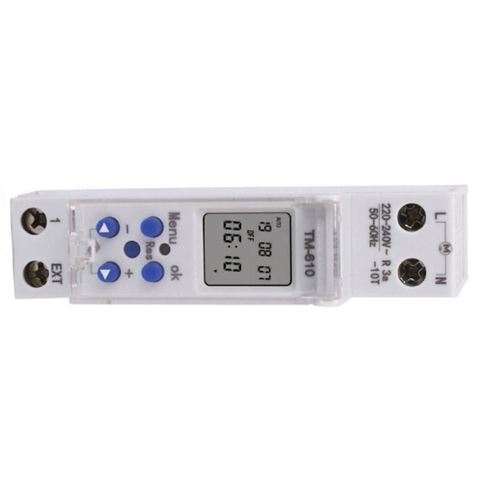 TM610 Smart Dual Circuit Timer Switch on for din Rail with Digital LCD Screen