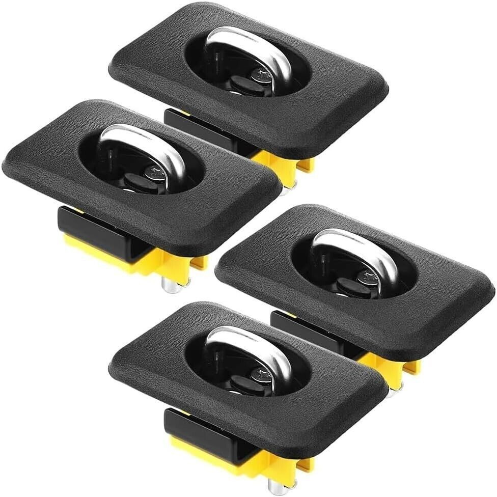 NEW 4Pcs Truck Bed Tie Down Anchors Retractable D Rings For Ford Chevy GMC RAM