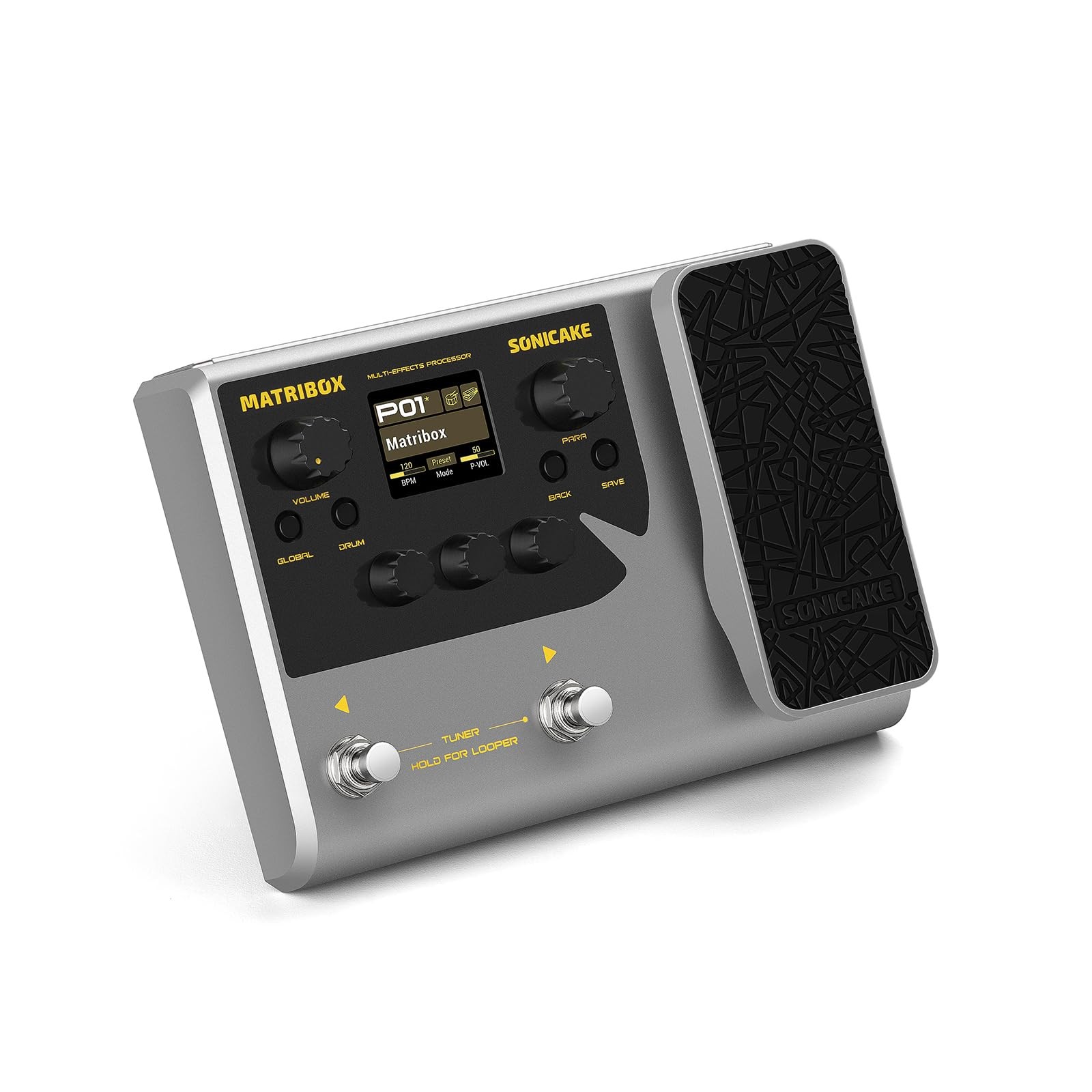 SONICAKE Multi Effects Processor with Expression Pedal Guitar Bass Amp Modeling