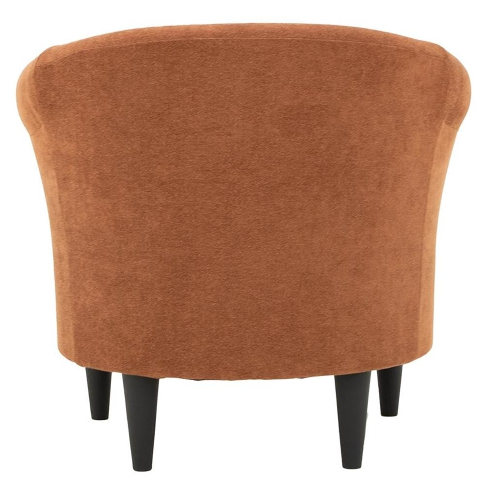 Pemberly Row Modern Traditional Polyester Fabric Chair in Orange