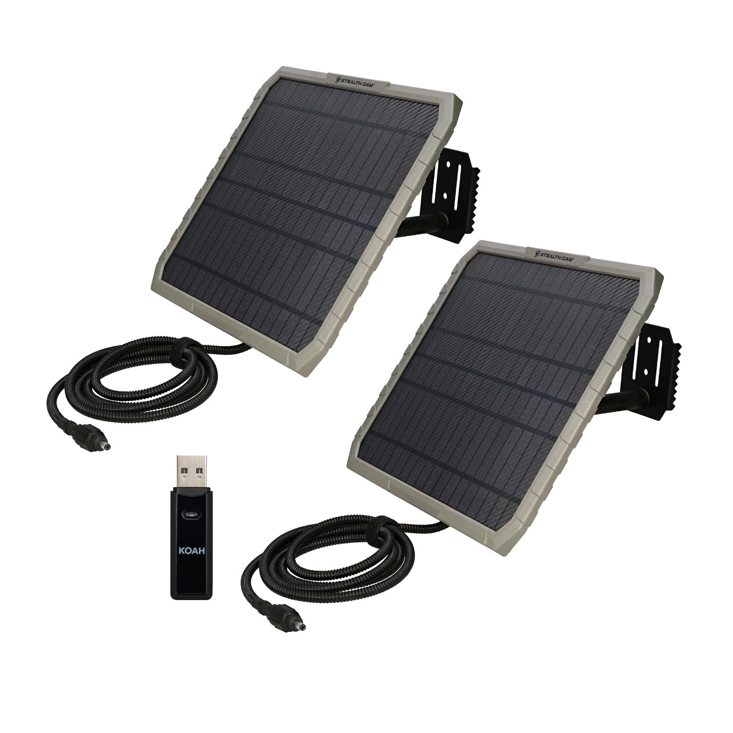 Stealth Cam FieldMAX EX 10-Inch Solar Panel (2-Pack) Bundle with Card Reader
