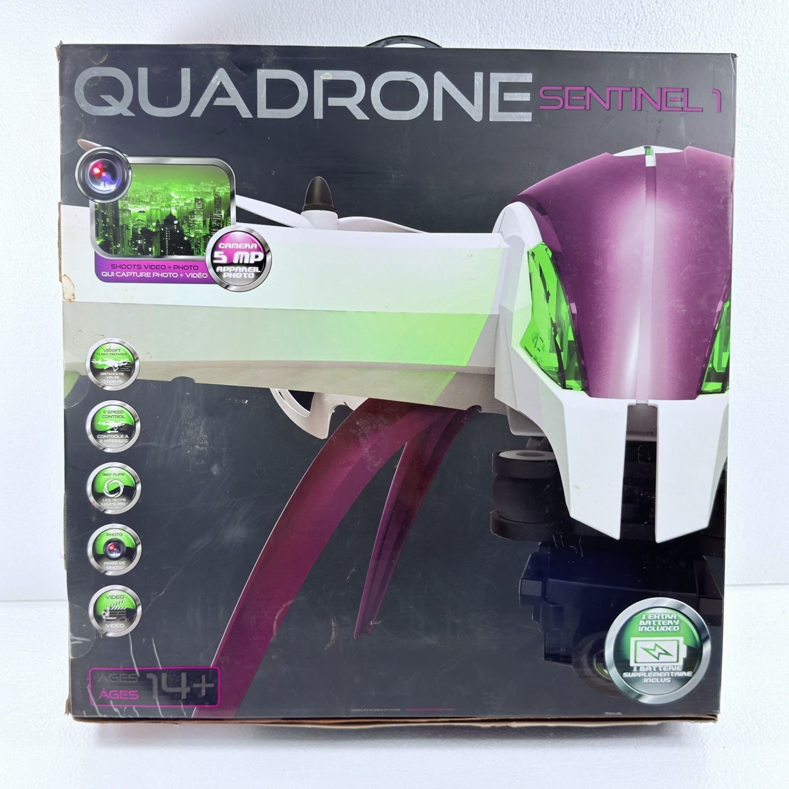 Quadrone Sentinel Drone Kit With 5 MP Camera & 6-Axis Gyroscope NEW OPEN BOX