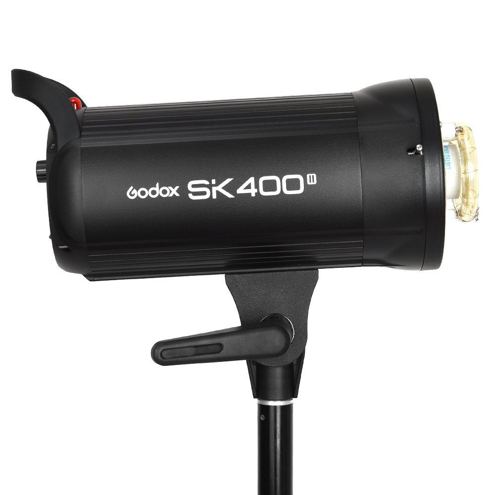 US 2*Godox SK400II Studio Flash Head+Barn Door+60*90cm Sofbox+2m Light Stand Kit