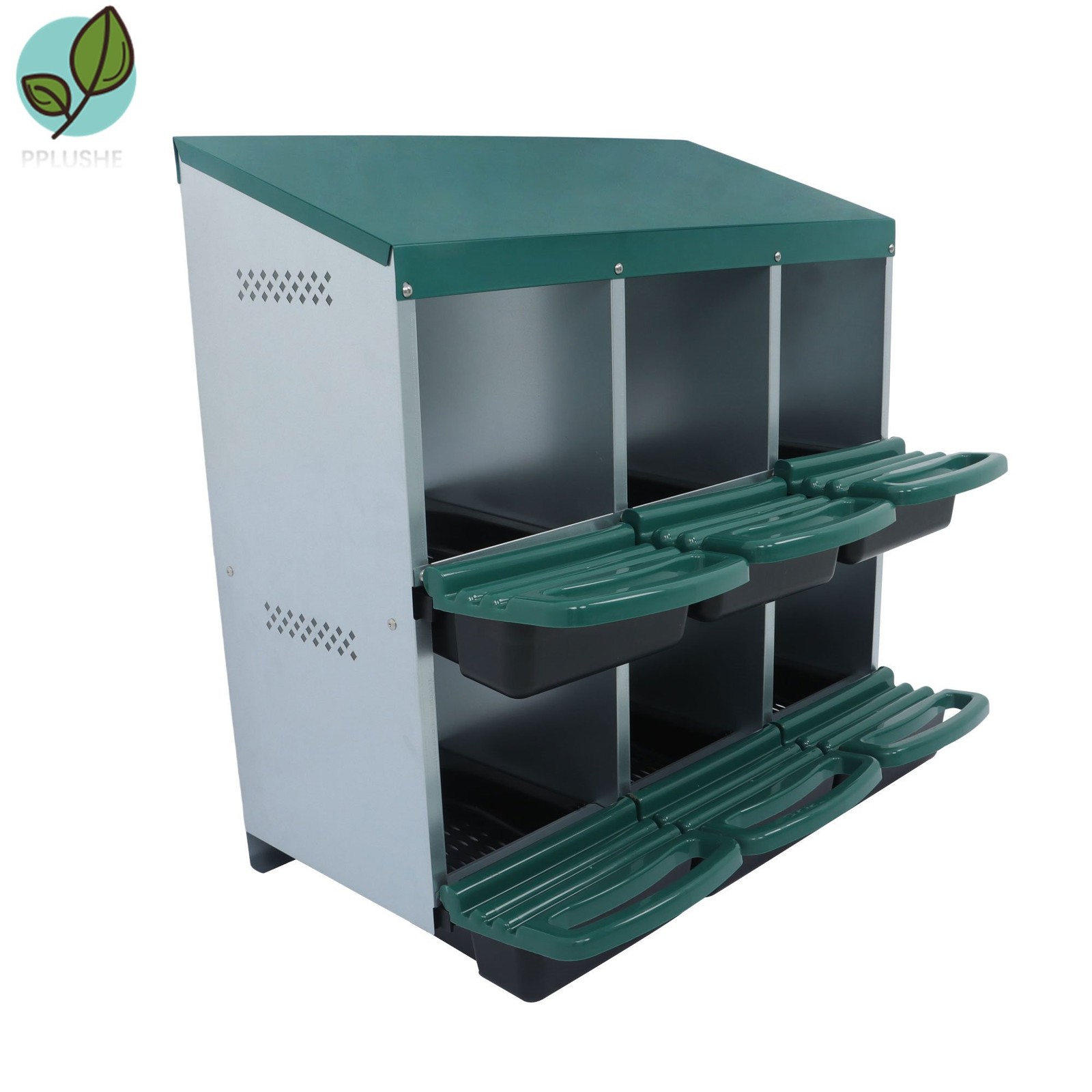 Better Environment 6 Hole Chicken Egg Laying Nest Box Nesting Boxes For Chickens