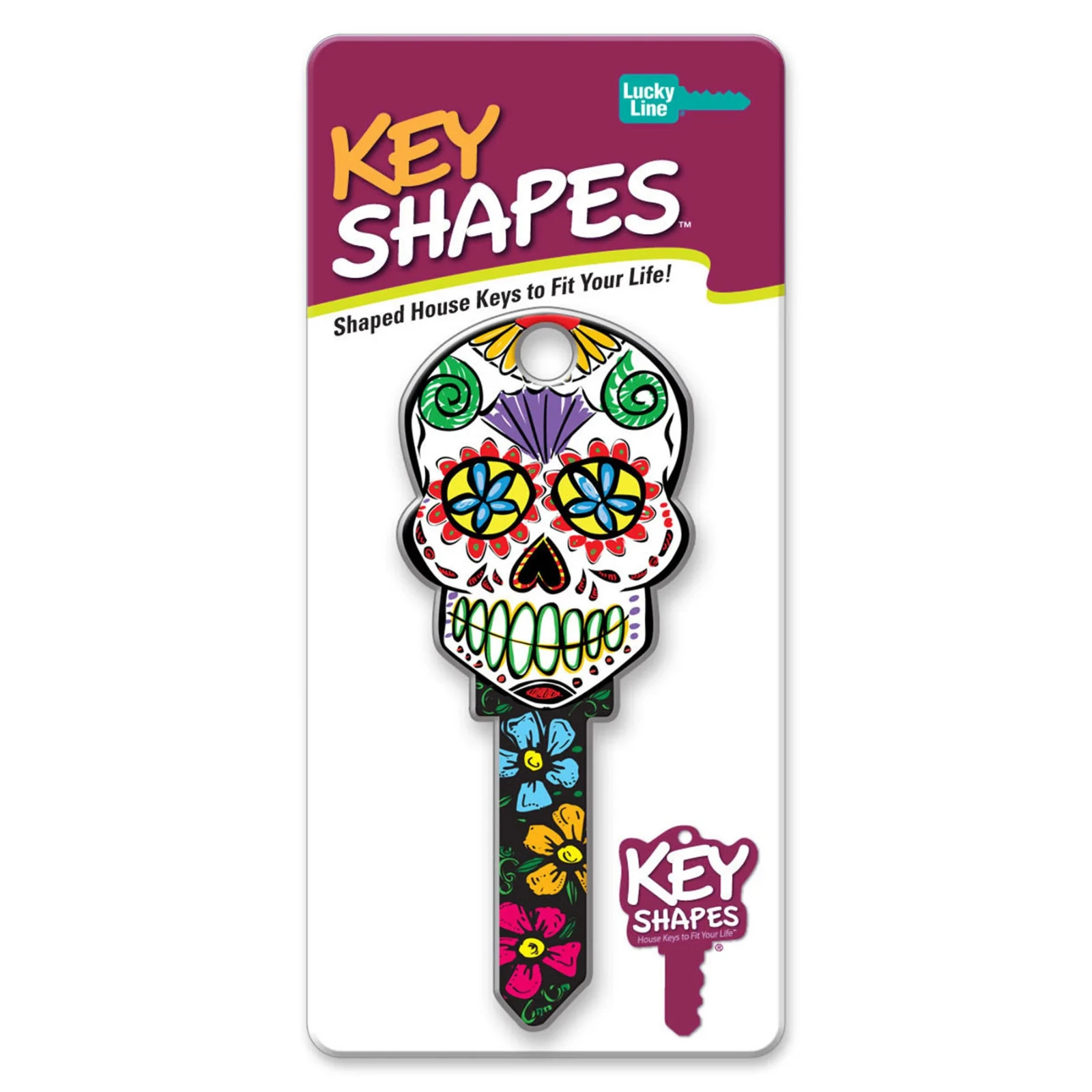 LUCKY LINE B136S SUGAR SKULL SCHLAGE SC1 KEYWAY HOUSE KEY SHAPES