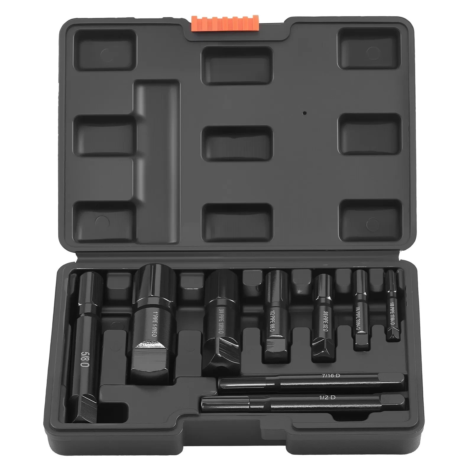 VEVOR Pipe Extractor Set 9 Pcs Heavy Duty Steel Broken Pipe Extractors w/ case