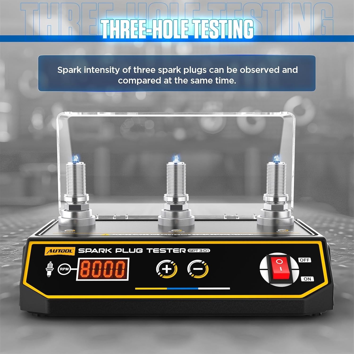 Automotive Spark Plug Tester with Adjustable Frequency for 12V Gasoline Vehicles