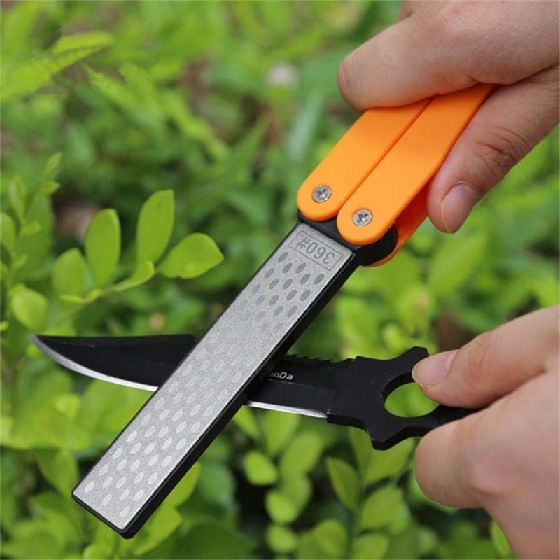 Double Sided Fold Portable Pocket Knife Sharpener Kitchen Sharpening