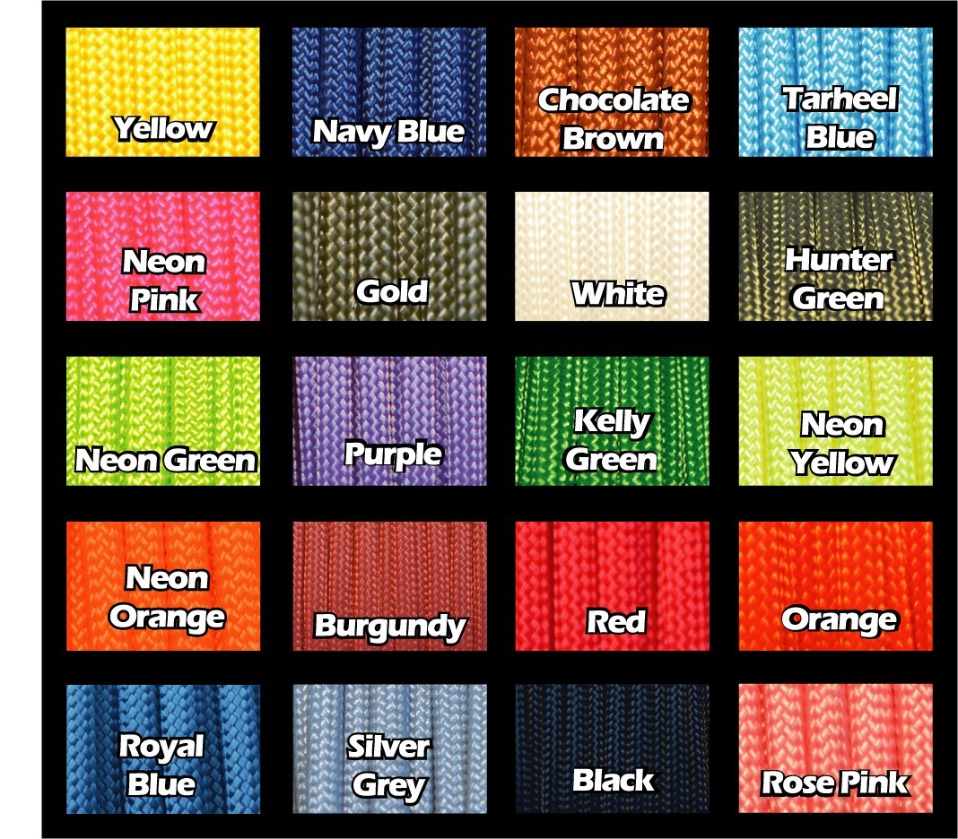 550 Paracord Rope Commercial Type III 7 strand parachute cord 10 25 50 100 ft
