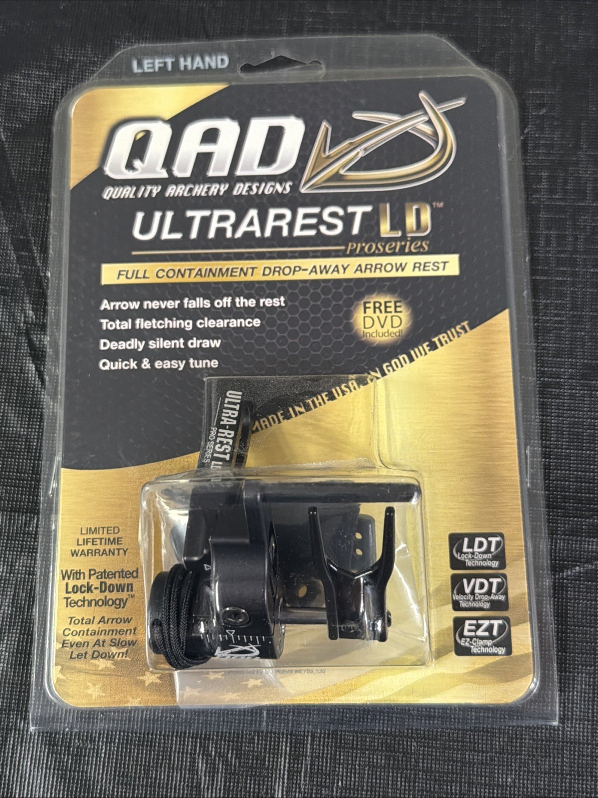 QAD Arrow Rest UltraRest LD Pro Drop Away Black Left Hand Archery