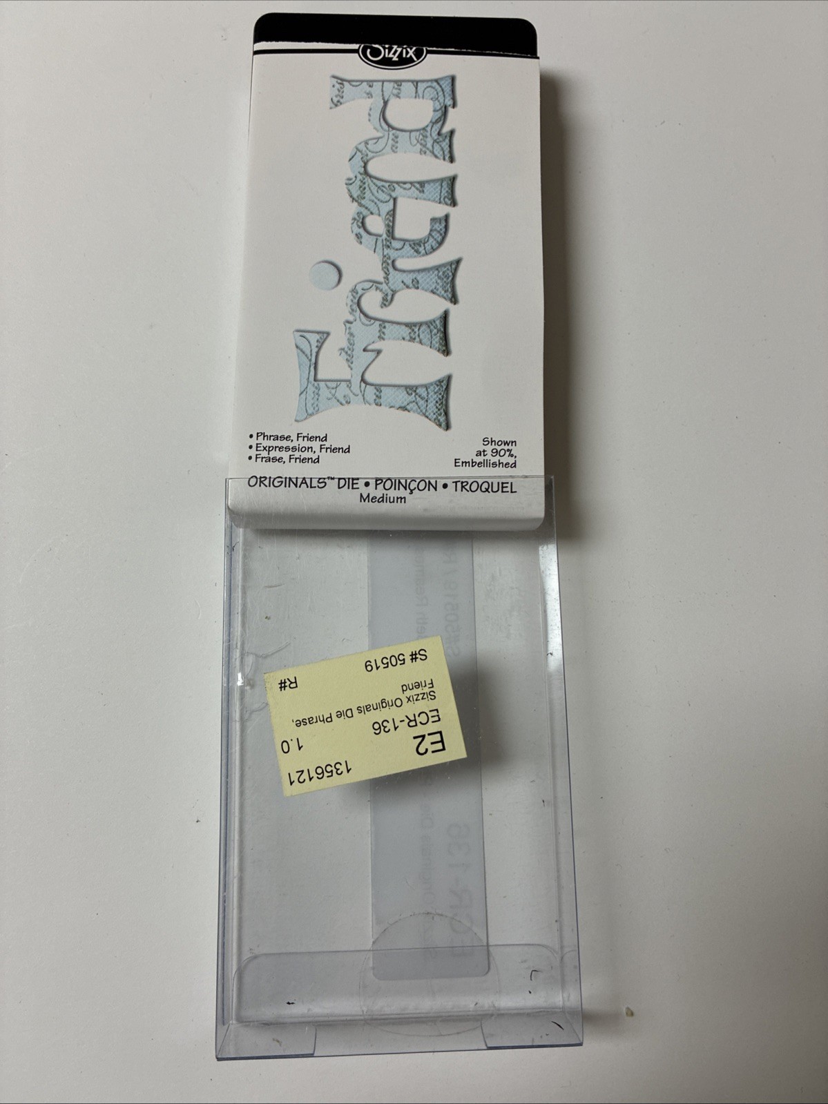 Sizzix Beth Reames Phrase Die 656567 "Friend"