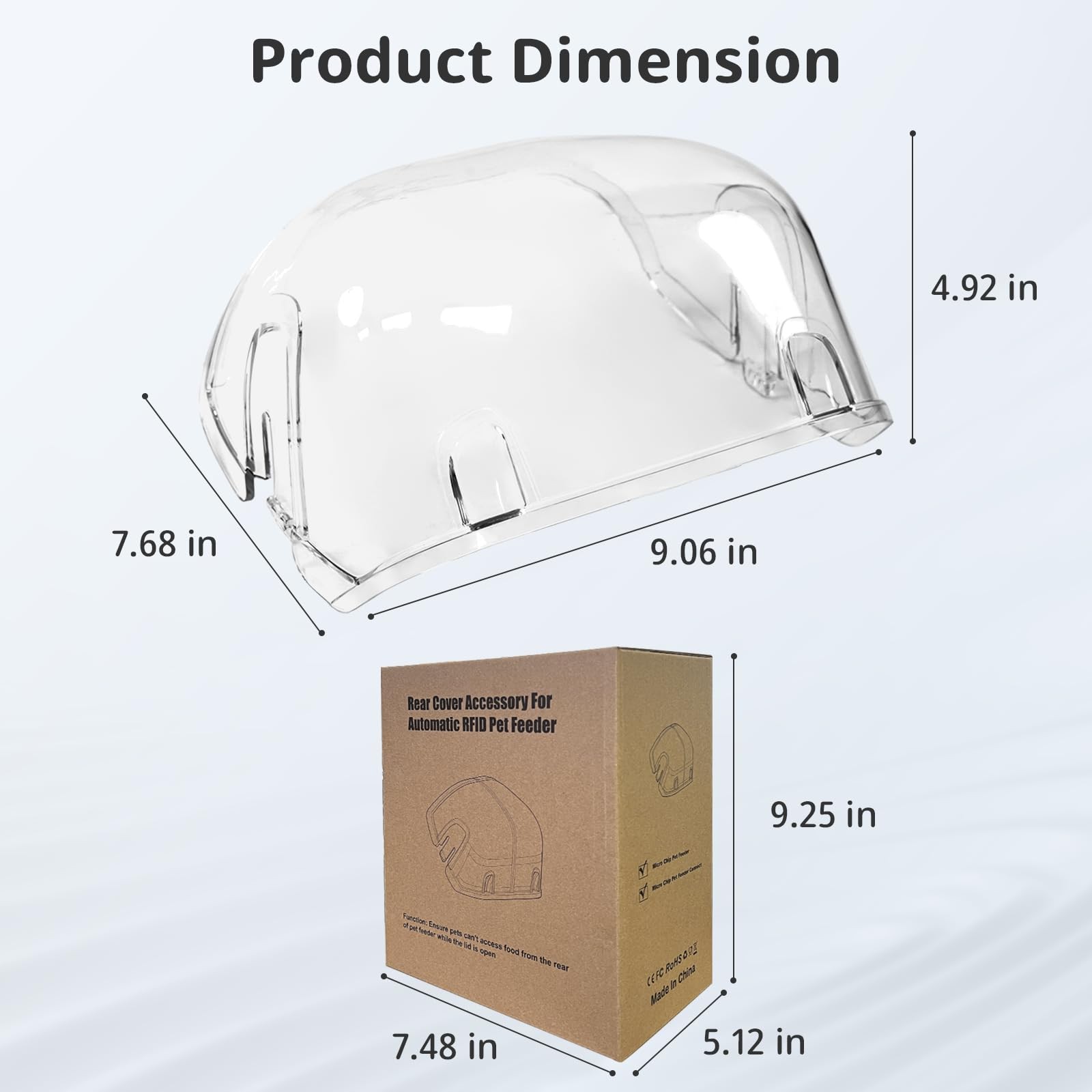 Rear Cover for Automatic Microchip Cat Pet Feeder - Prevents Persistent Pet f...