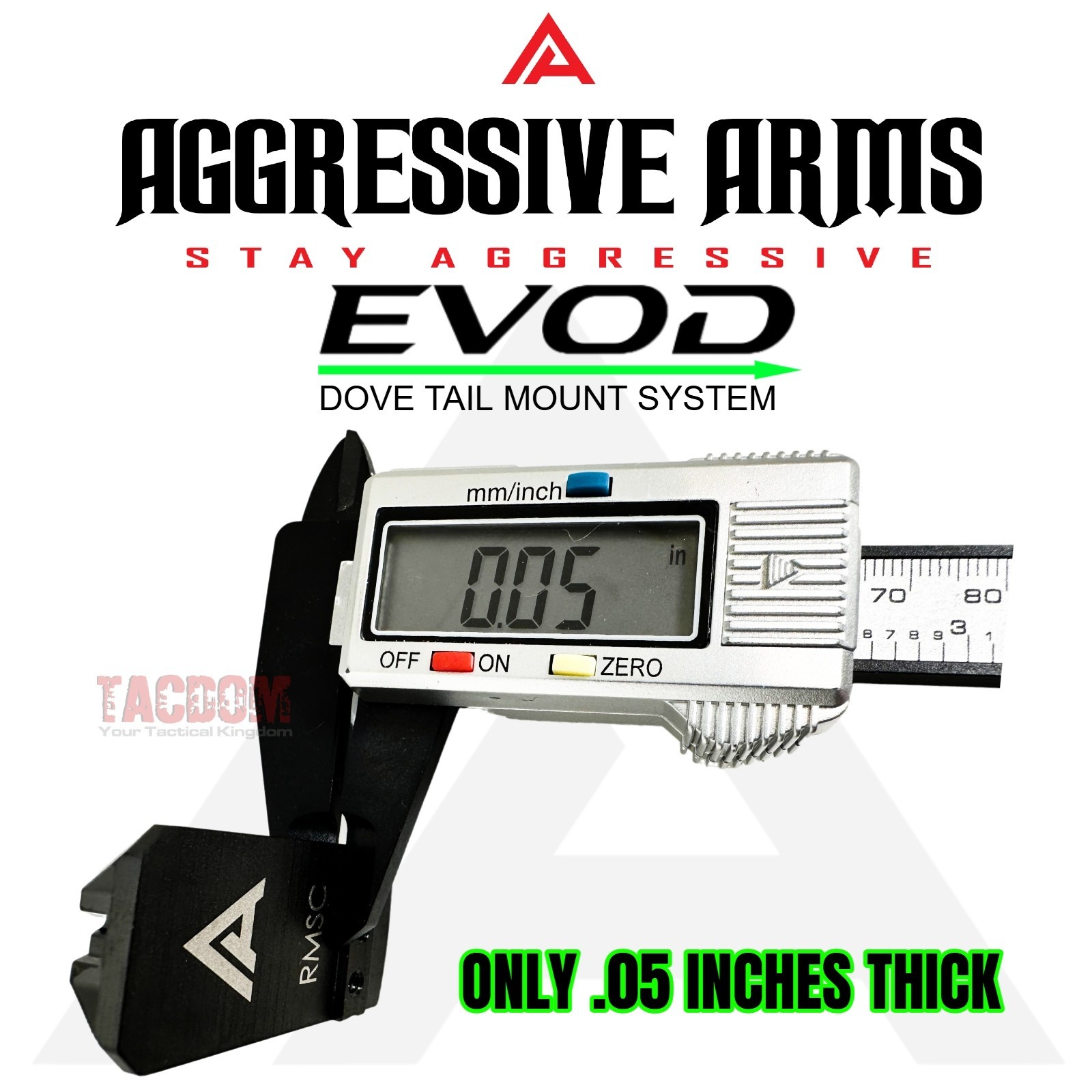 AGGRESSIVE ARMS EVOD DOVE MOUNT SYSTEM for GLOCK RMSc Slide Sight OPTICS Adapter